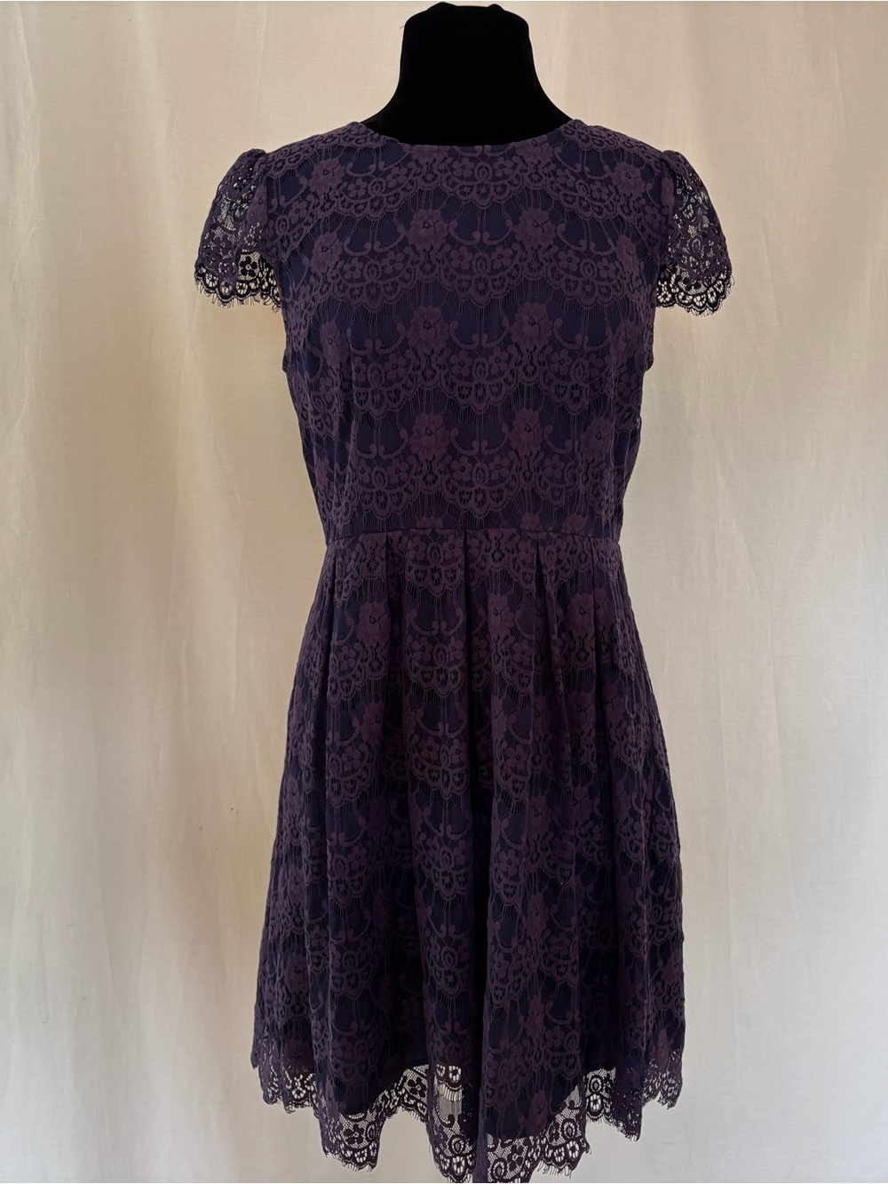Forever 21 Purple Lace Fit & Flare Dress Romantic Cottagecore Whimsigoth Large